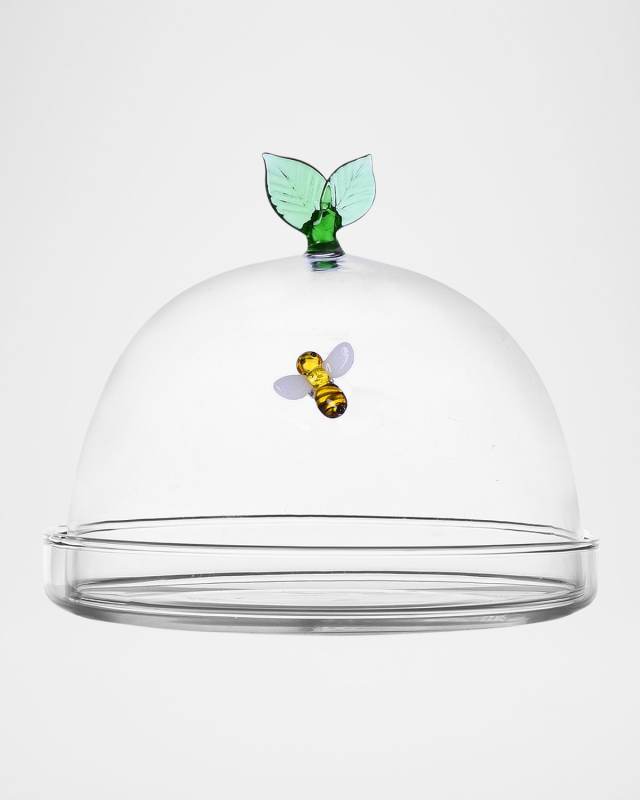 Garden Picnic Dome with Bee & Leaf Dish